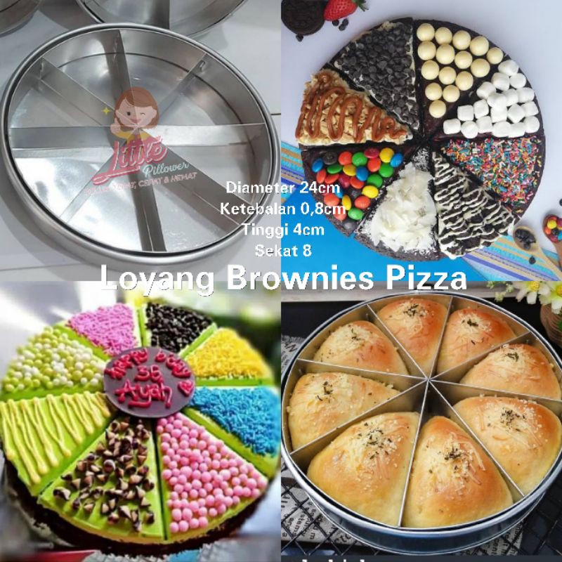 Loyang Pizza Brownies D20/ Loyang Brownies Bulat Sekat/ Loyang Kue