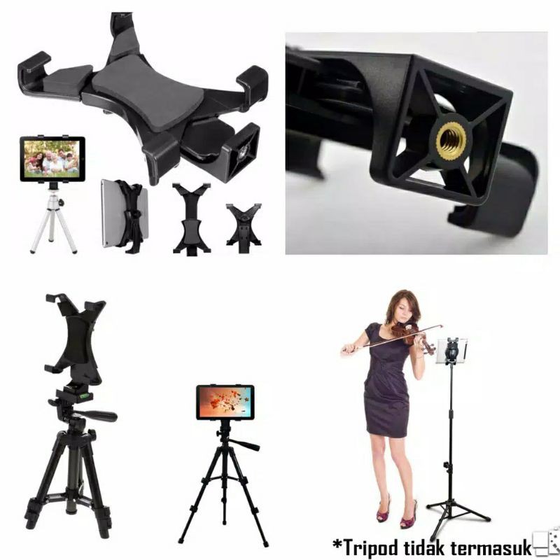 Holder Tablet iPad Tab for Tripod Monopod Tongsis Bracket