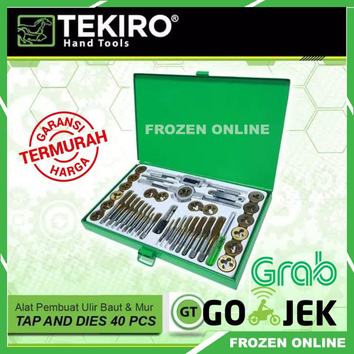 Alat Pembuat Ulir Baut Mur Senai Tap Dies Set 40 Pcs TEKIRO