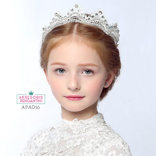 CROWN TIARA MAHKOTA RAMBUT PESTA ANAK PEREMPUAN MODERN APA016