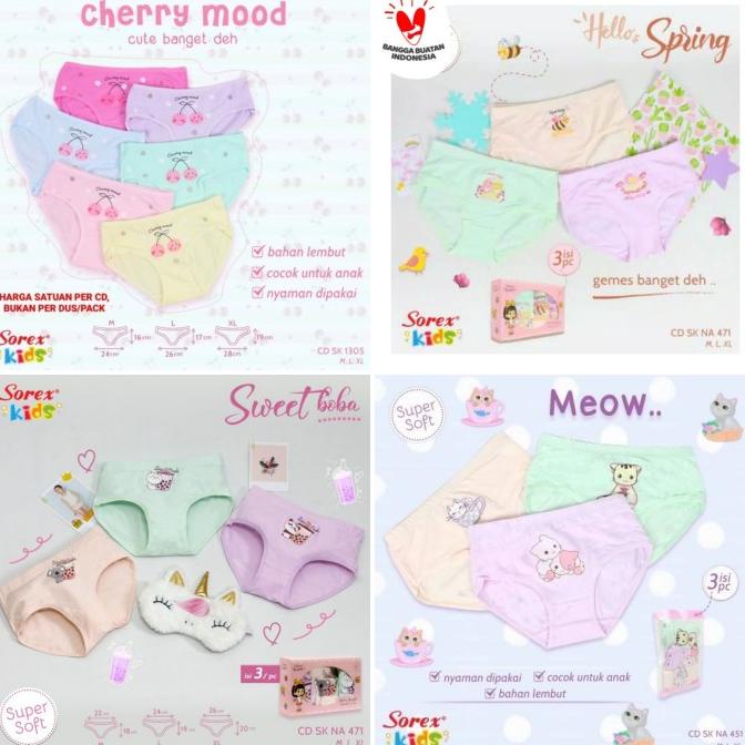 Celana dalam Anak Perempuan Sorex | Cd Sorex Anak 3 pcs [ GROSIR ]