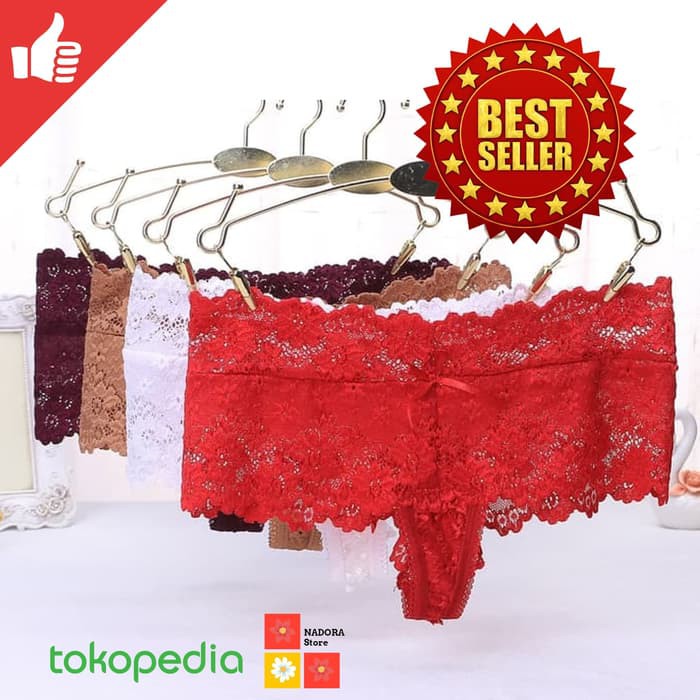 cd 717CELANA DALAM BOXER WANITA RENDA LACE CD GSTRING SEXY UNDERWEAR