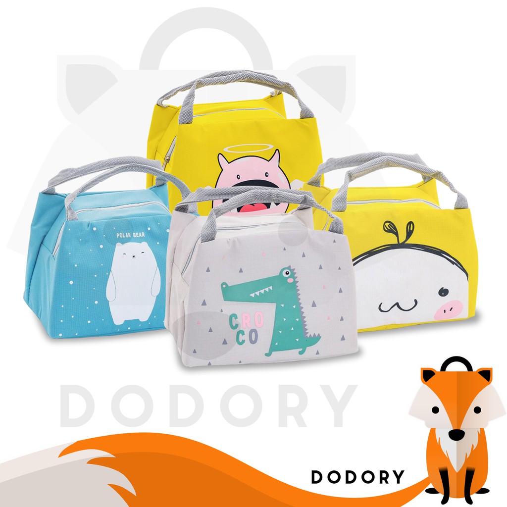 DODORY Tas Bekal Karakter Lunch Bag Cooler Tas bekal Alumunium Motif