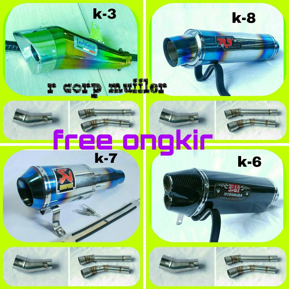 New Knalpot Motor Racing For Kawasaki Ninja 250 Fi 250Fi / Ninja250Fi / Ninja250 Fi / Ninja 250