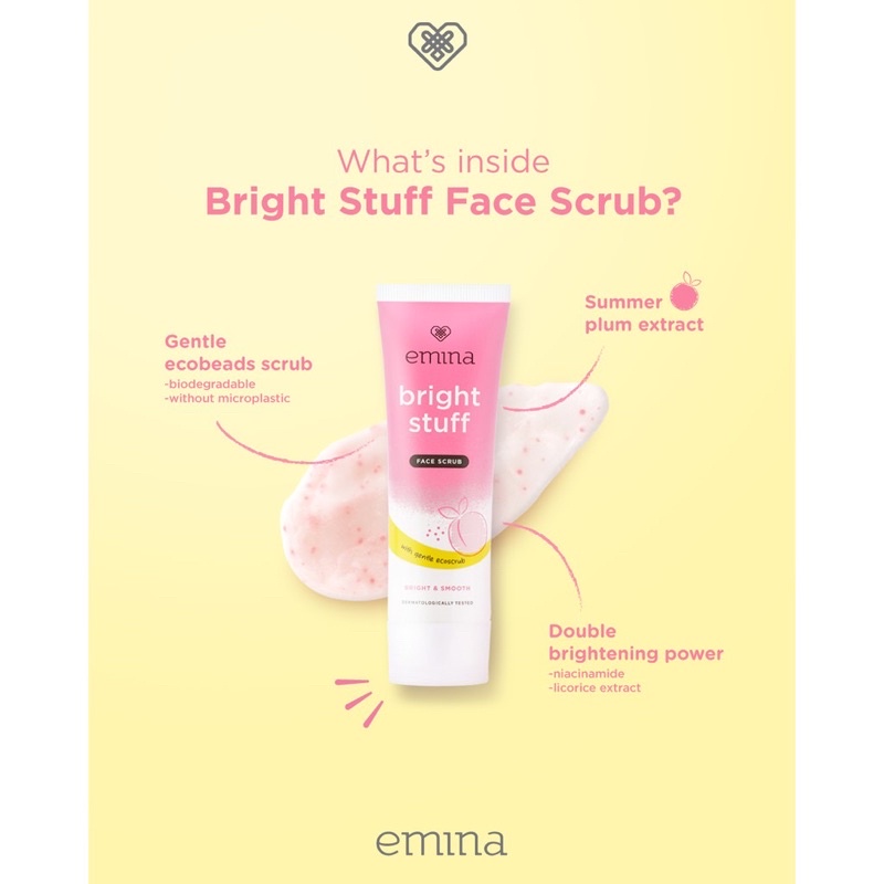 EMINA BRIGHT STUFF FACE SCRUB 50ML