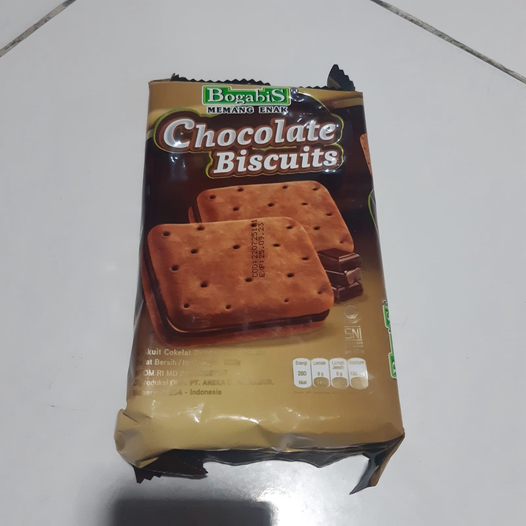 

Bogabis Chocolate Biscuits 220gr | Biskuit coklat