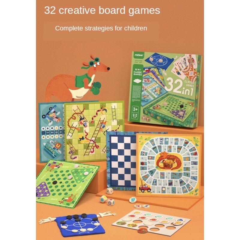 mideer 32 in 1 board game - mainan edukasi anak