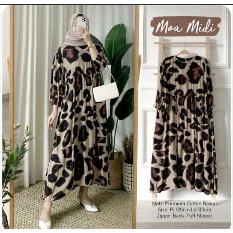 DRESS MIDI VISCOSE / MIDI MOTIF / HOMEDRESS / GAMIS MIDI RAYON