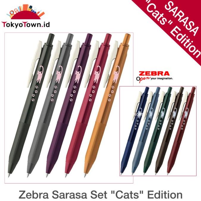 

Zebra Sarasa Cats, 5 Vintage Colors Special Edition