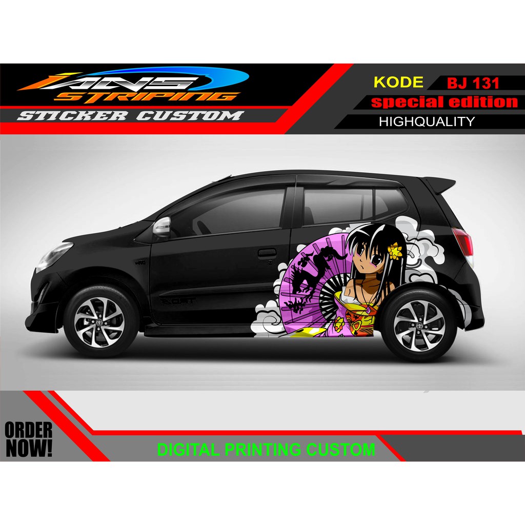 DECAL STICKER AGYA AYLA / STICKER HONDA JAZZ / STICKER DECAL MOBIL JAZZ / DECAL STICKER MOBIL HONDA