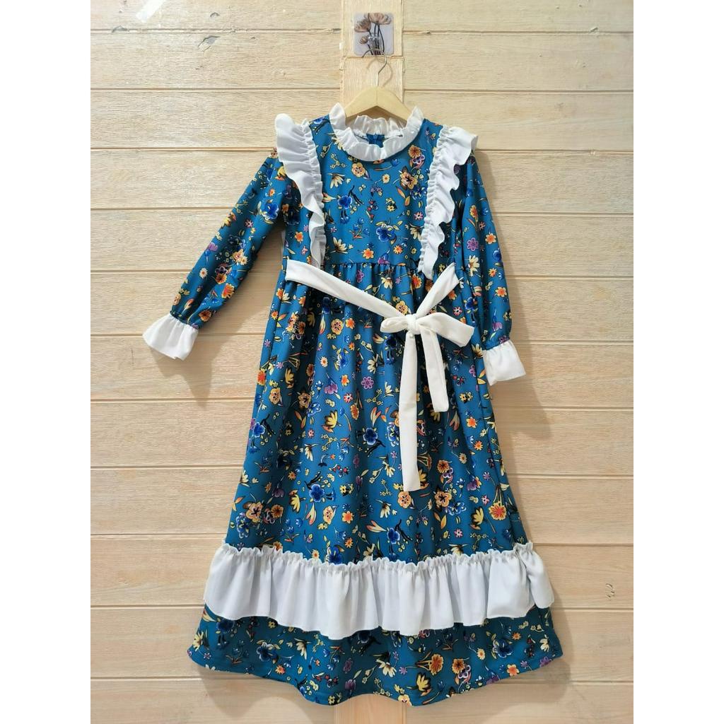 MOMOGI - GAMIS MAXI ANAK PEREMPUAN FLORAL FELYCIA / VOXY PREMIUM / Usia 5-13thn