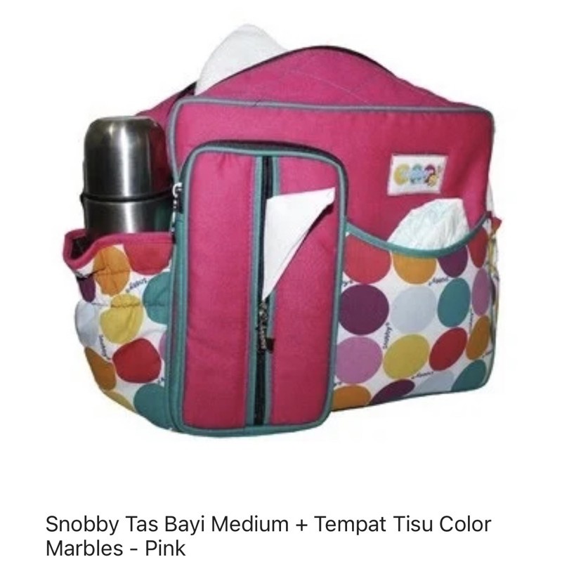 preloved tas bayi snobby medium marbles Pink