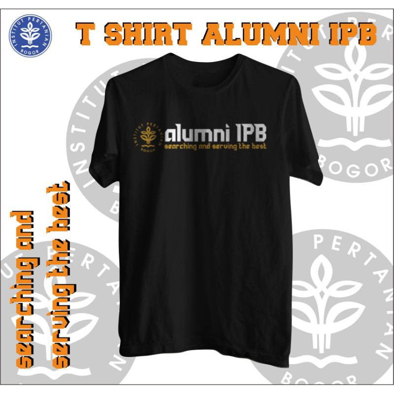 Kaos Alumni IPB Hitam Navy Putih Premium T Shirt institut pertanian Bogor