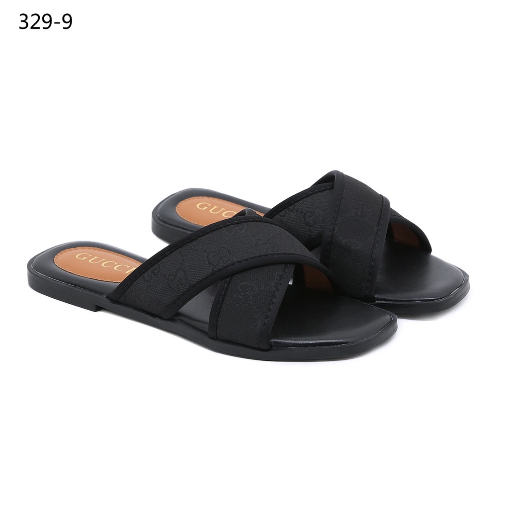 GC GG Canvas Slide Sandals 329-9