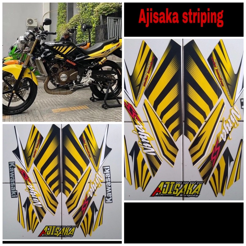 stiker ninja ss 2013 kuning / striping ninja ss 2013 kuning / striping stiker lis les Kawasaki ninja