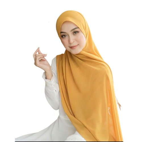 HIJAB PASHMINA DIAMOND CREPE / SABYAN JAHIT TEPI PASMINA JILBAB KERUDUNG POLOS MUSLIM-AFIFAH_ID_STORE