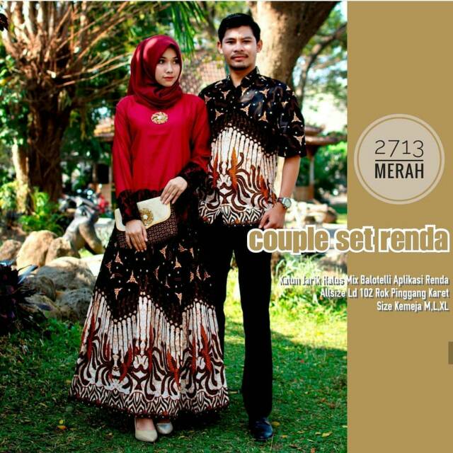 BAJU COUPLE PASANGAN SET RENDA COWO CEWE