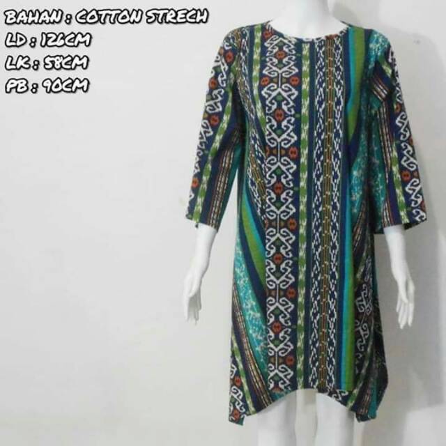 Dress Batik Tenun Wanita Bigsize 4632
