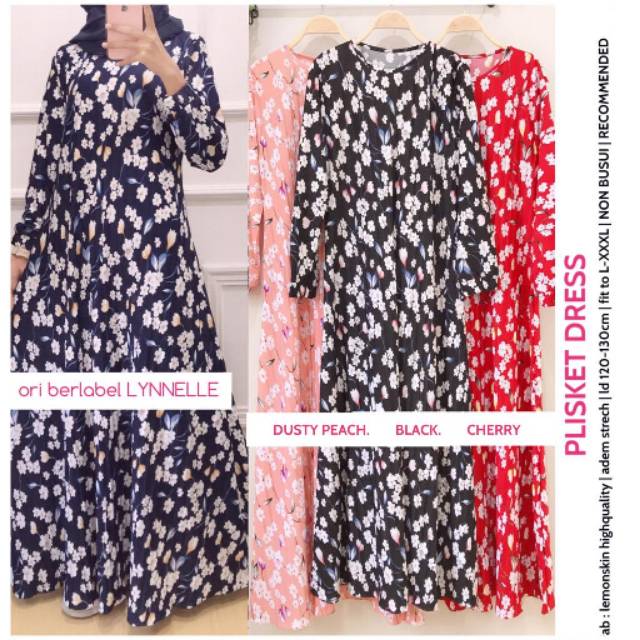 NEW  PLISKET DRESS / GAMIS PLISKET / GAMIS TERBARU PLISKET