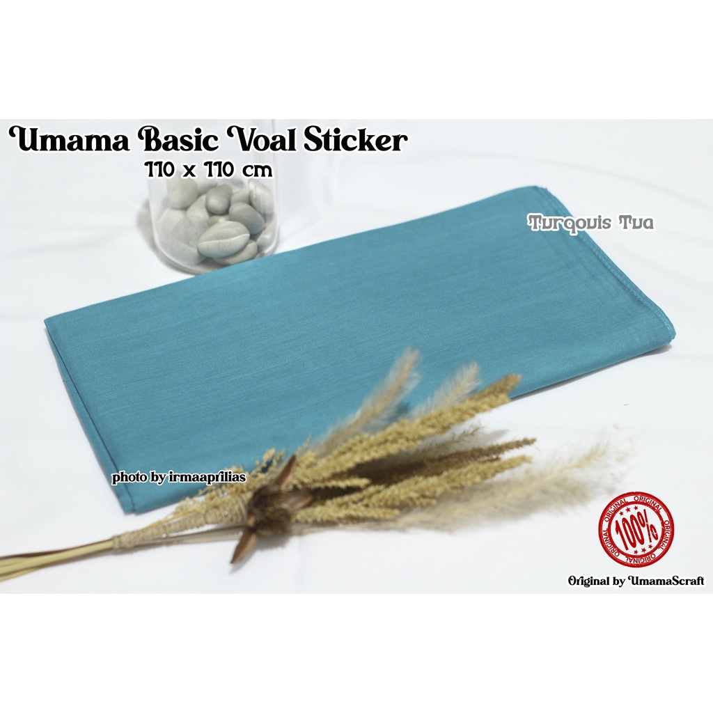 Hijab Basic Voal Umama Jilbab Segi Empat Polos Umama Kerudung Polos Segi Empat Part 2-TURQOUIS TUA