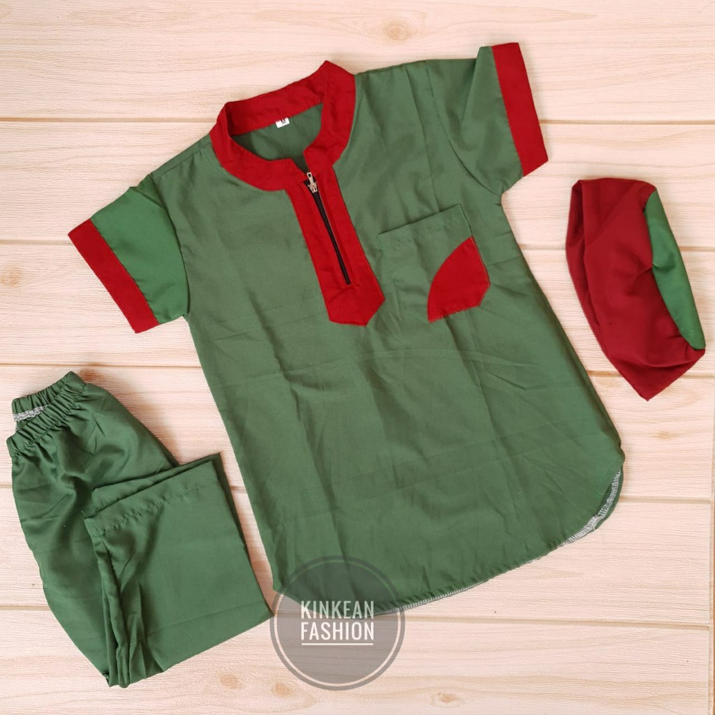 Koko Kurta Zipper Anak size M &quot;2-4 tahun&quot;