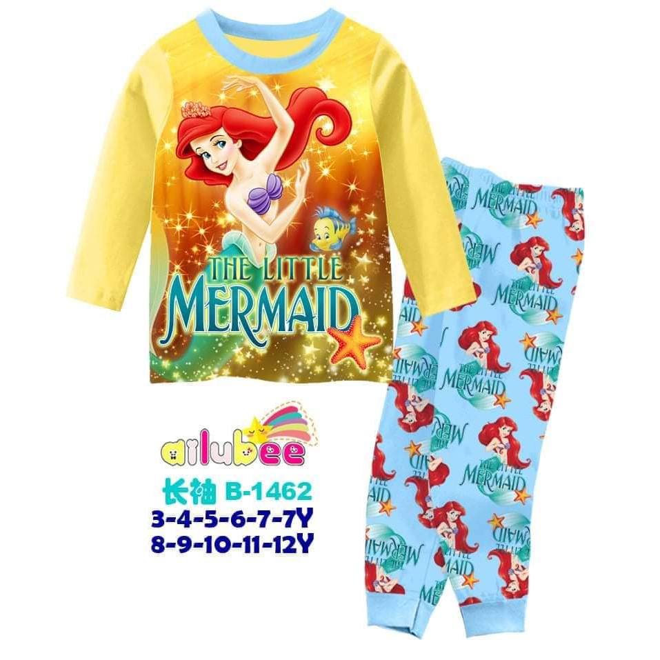 hbs - ARIEL MERMAID BAJU TIDUR TEEN CEWEK AILUBEE B1462