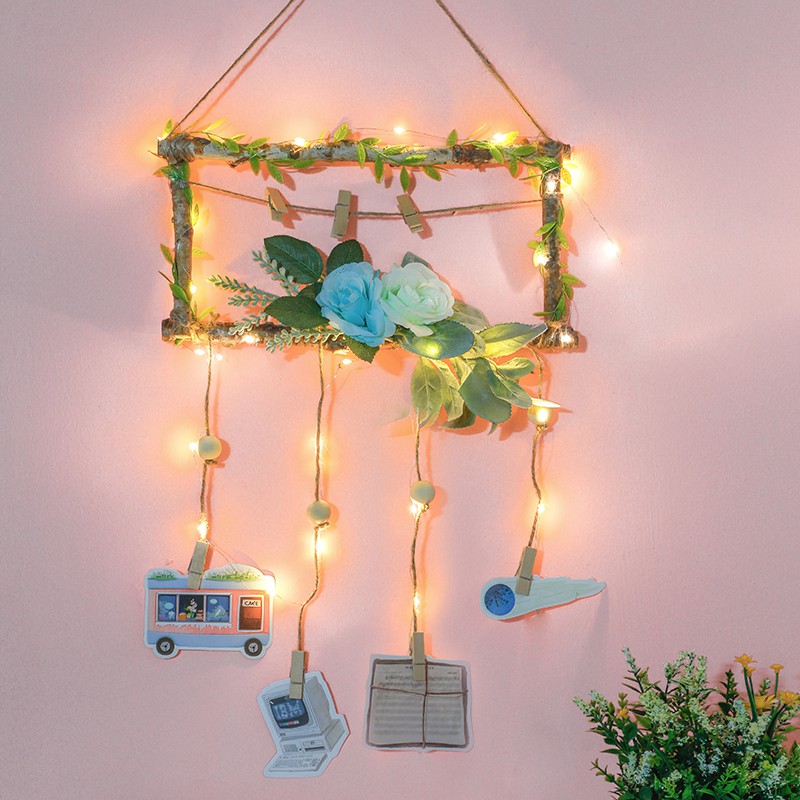 Nordic ins kamar tata letak foto hiasan dinding rami tali Nordic ins kamar tata letak foto hiasan dinding rami tali
