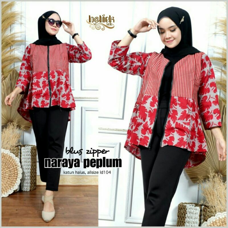 BLouse Batik Naraya Peplum