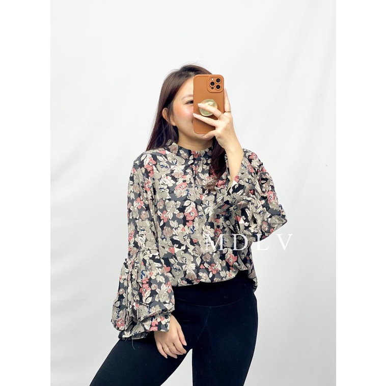 MDLV ~ 8545 ARIANA BALOON TOP ATASAN LENGAN PANJANG BALOON FASHION IMPORT WANITA