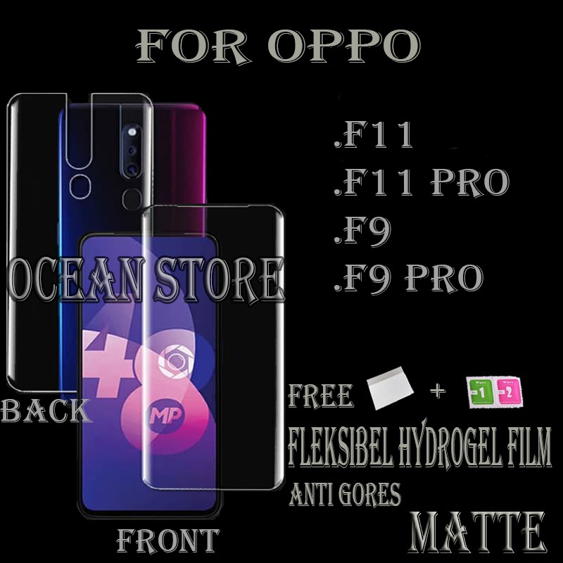 Clear HD/Hydrogel Antigores Jelly /Anti Gores Hydrogel/Depan & Belakang/OPPO F11 PRO/F11/F9 PRO/F9 |