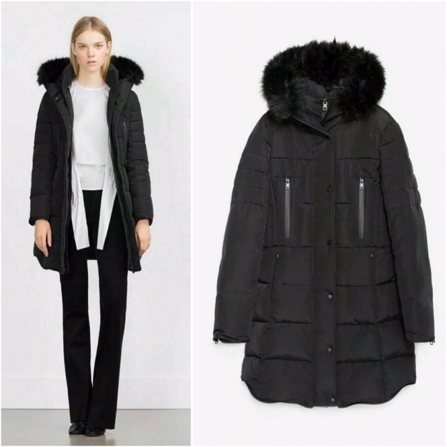 Preloved ZARA Winter Coat / Jaket Bulu Angsa