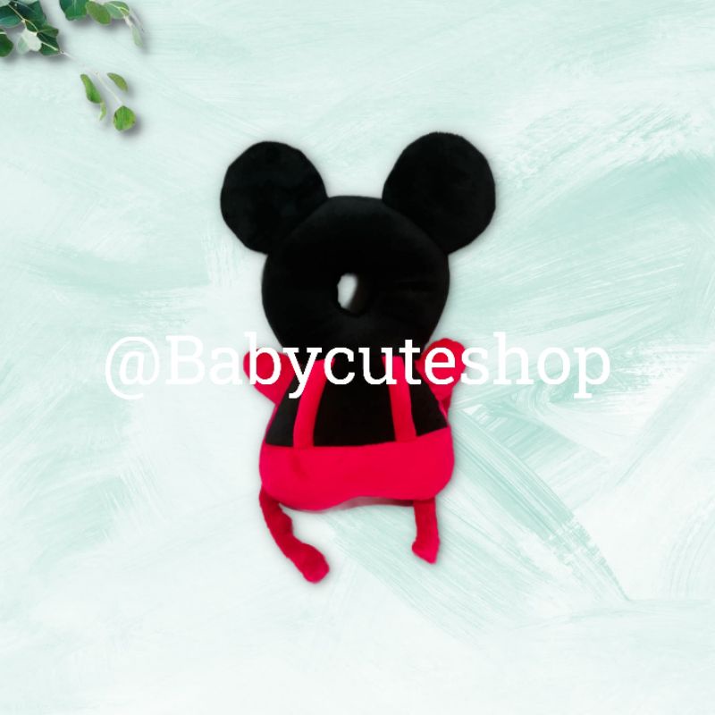 ( FREE STRAP ) Bantal Pelindung Kepala Bayi Mickey | Pelindung Kepala Bayi | Head Neck Pillow Pad