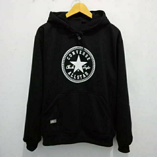 JAKET HOODIE DISTRO JAKET HOODIE WANGKER SWEATER CONVERSE HITAM