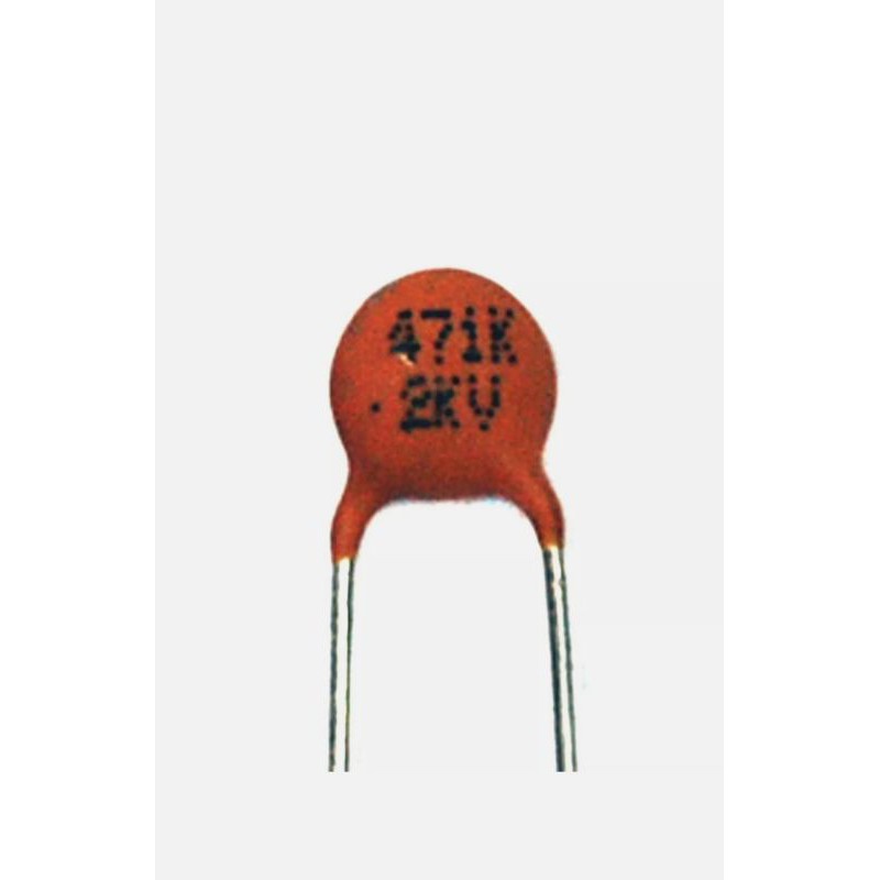 Disc Ceramic Capacitor 471K 470pF 2KV K ±10% Y5P pitch=5mm RoHS Taiwan