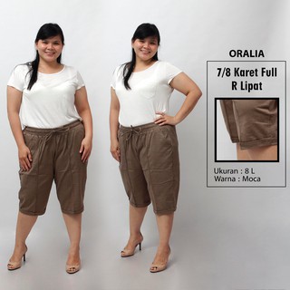  Celana  7  8  jumbo full karet baggy pant jumbo celana  