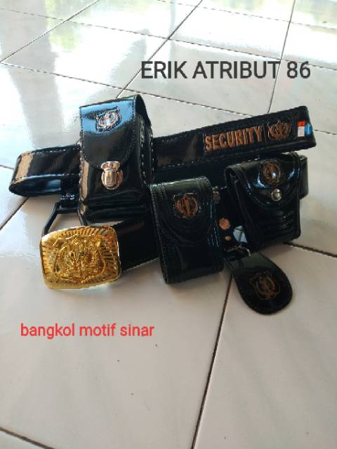 Ikat pinggang security+bangkol motif