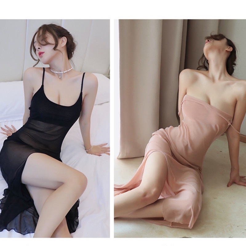 Valvol Sexy lengerie singlet dress+cd baju tidur wanita