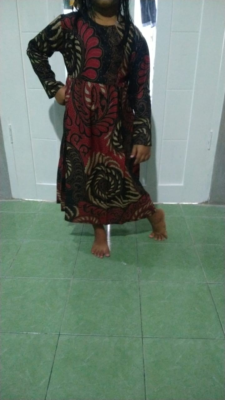 [bisa Cod] Baru Gamis|tunik|dress Terusan Baju Seragam Batik Anak Perempuan 2836 Balita Tk Sd