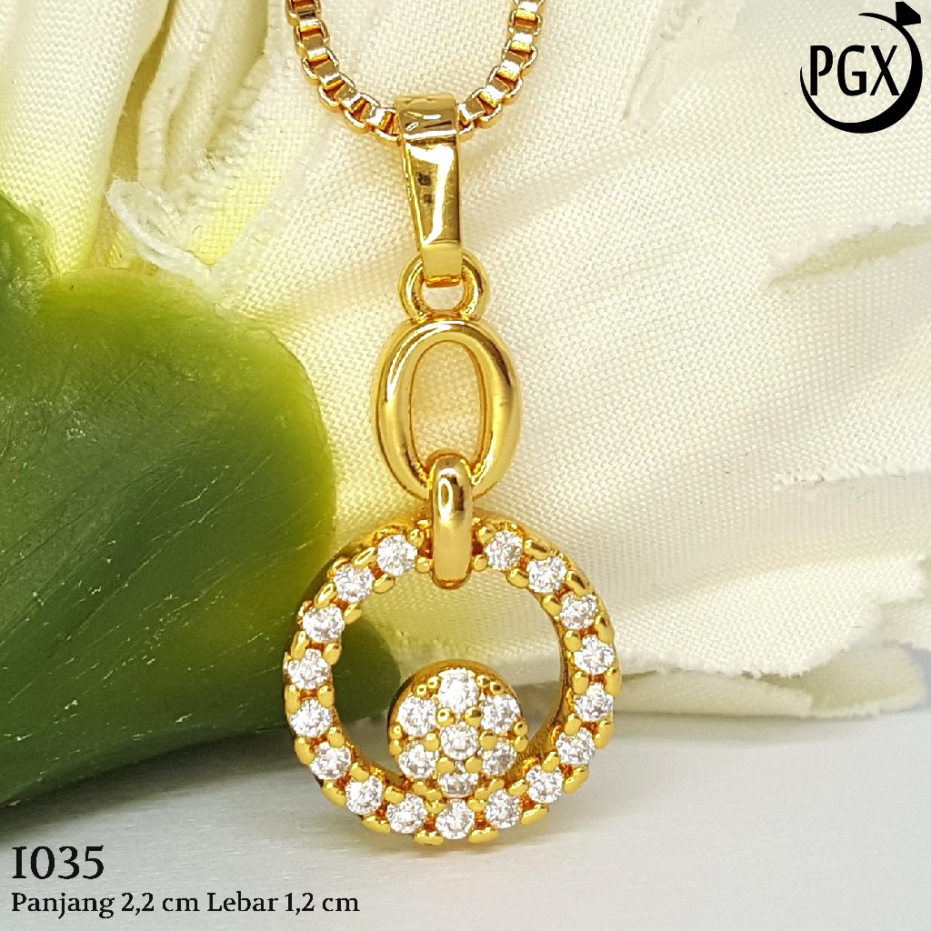 PGX Liontin Kalung Xuping Wanita Aksesoris Fashion Perhiasan Lapis Emas  - I035