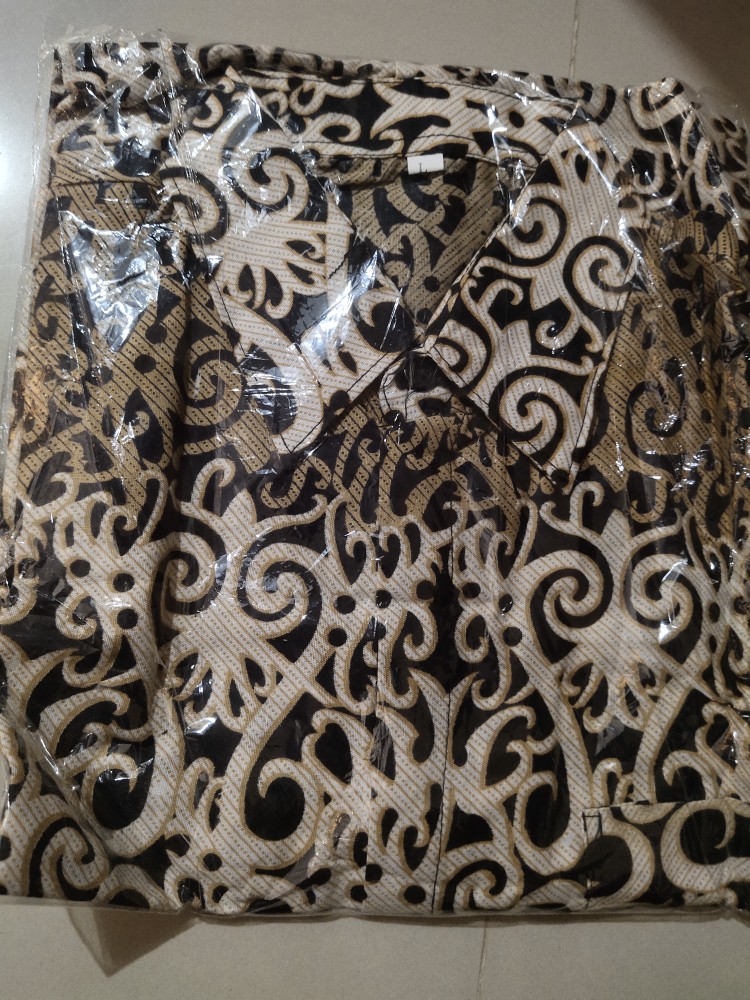 Batik Pasar Sentiling | Bwiyog | Batik Kemeja Pendek Motif Tumplek Bleg Size M L Xl