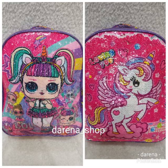 Tas Ransel Anak Usap Kekinian. 2 Karakter GIRL. 12 Inch. Darena Bags Bandung