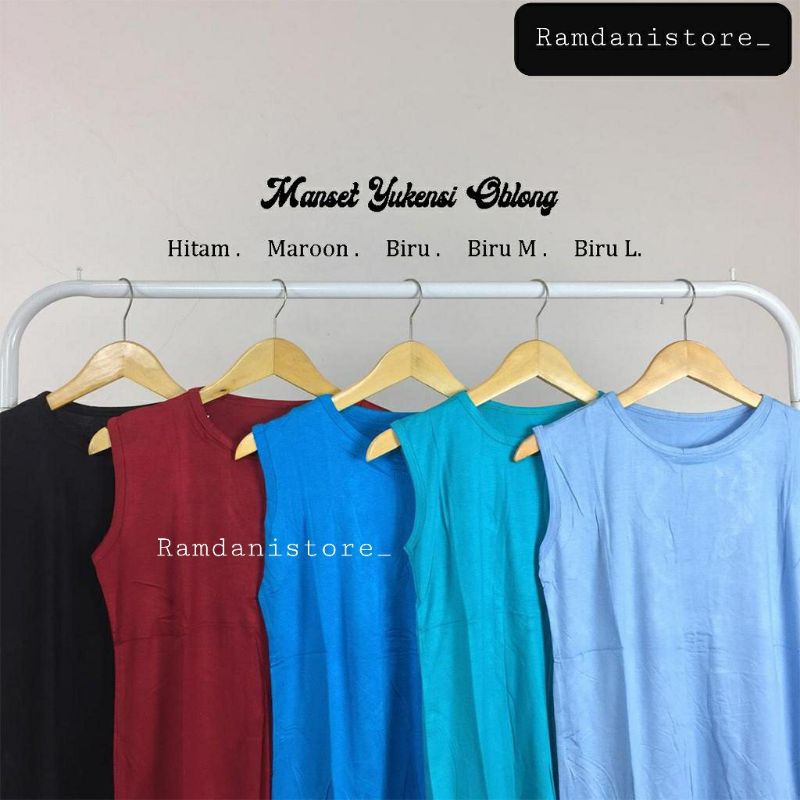 Baju Manset Tanpa Lengan Wanita Rayon Premium Standard &amp; Jumbo,Manset Lekbong, Manset Yukensi Oblong