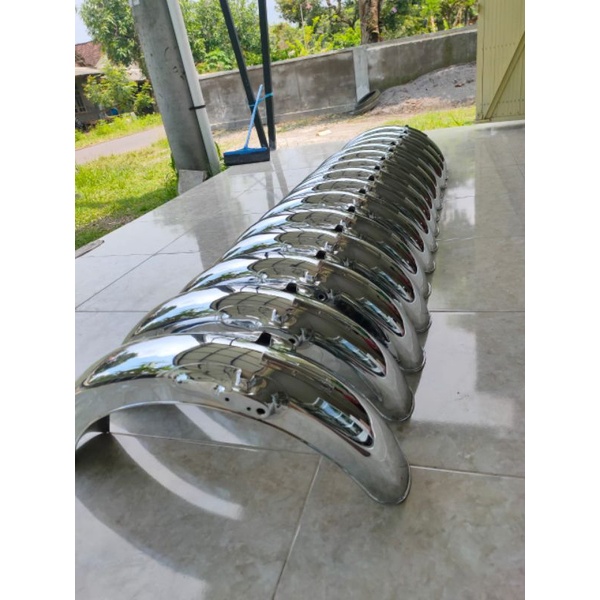 Slebor cb 125 full pres nganjuk sudah crom, slebor cb full pres