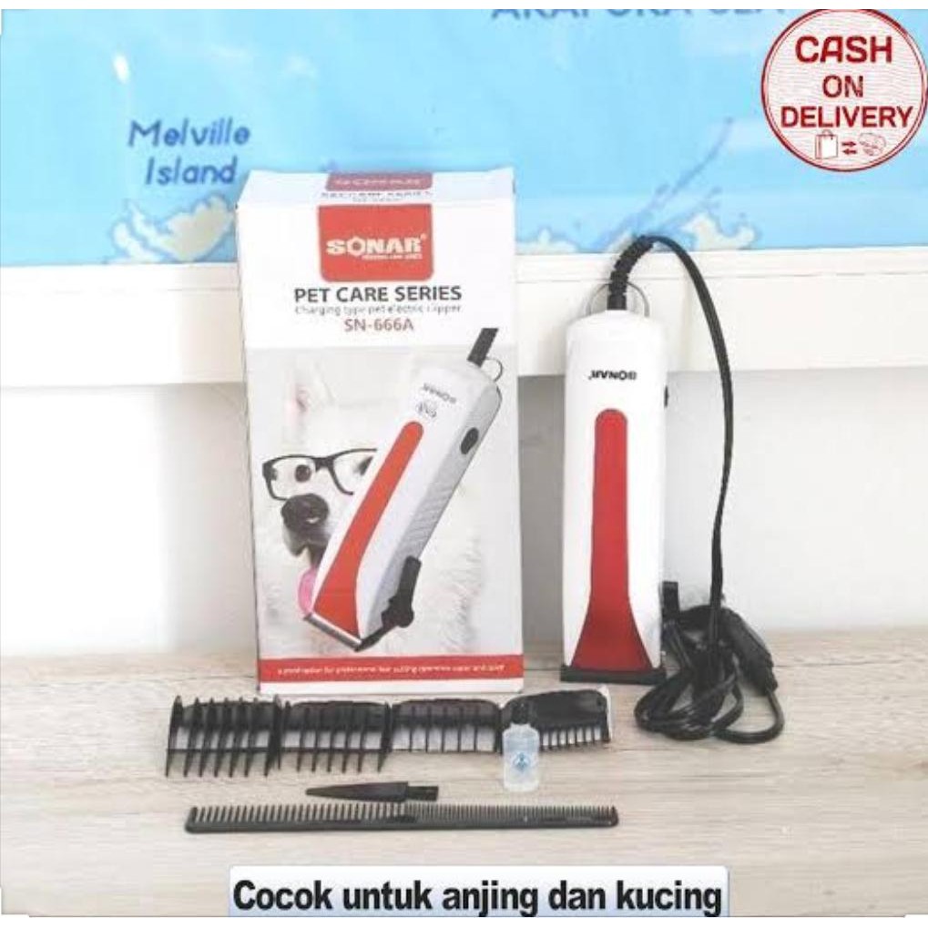 Paket Perawatan Hewan Cukuran Hewan Bulu Kucing &amp; Anjing Pet Clipper Sonar Grooming Hewan Kesayangan