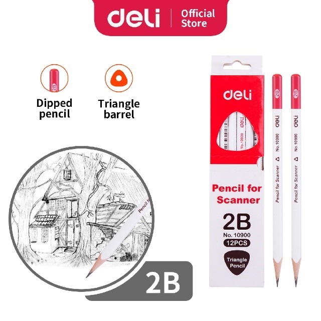 

Pensil 2B Deli W10900 Pensil Kayu 1 Pensil