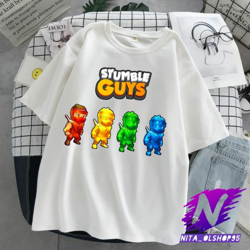 baju anak kaos anak stumble guys ninja 4 epic