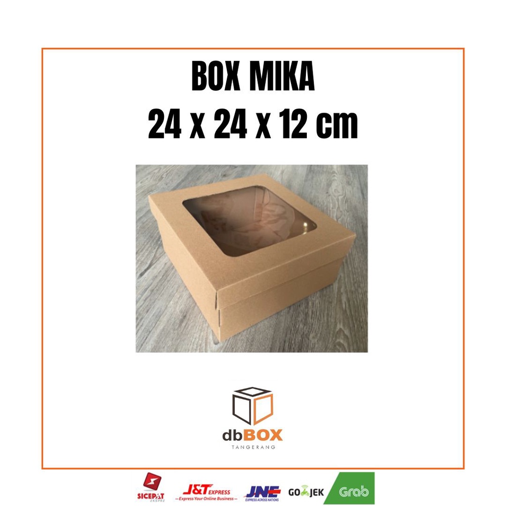 

BOX MIKA 24x24x12 cm | Box Die Cut & Easy Usage | Box Kue Bolu & Tart