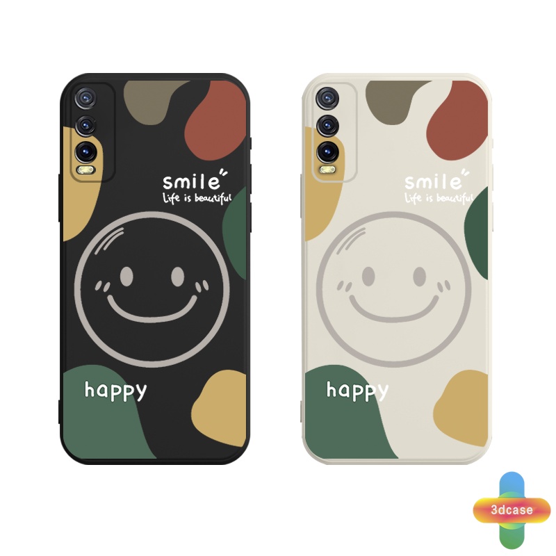 Case HP VIVO Y12S Y12 Y20 Y91C Y21 2021 Y16 Y30 Y21S Y20S Y12i Y91 Y30i Y15S Y15A Y10 Y21T Y93 Y95 Y15 Y17 Y53 Y50 Y53S Y51 2020 Y51A Y33S Y1S Y11 Y31 Y20i Y91i Y90 Y51S Y12A A54 A15 A16 5 5i C3 C25 C12 A12 Couple Happy Smile Graffiti Anti-fall Case