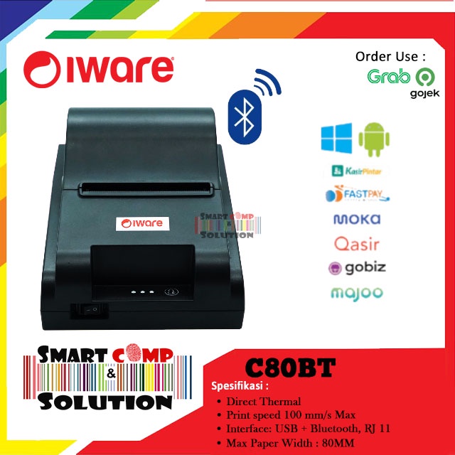 Printer Thermal Kasir Bluetooth Iware C80BT / C-80BT / C 80BT 80mm