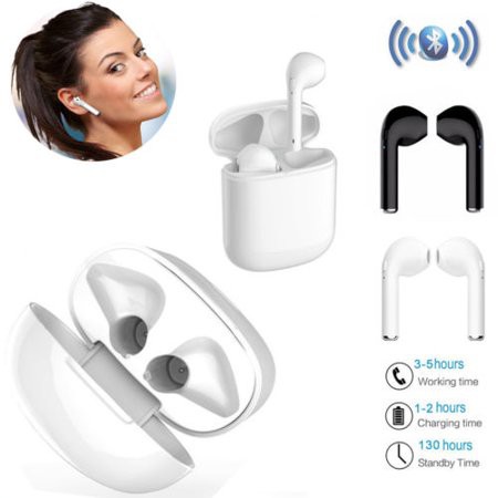 HEADSET I7S / EARPHONE BLUETOOTH 5.0 HBQ i7s DOUBLE SPORT TRUE WIRELESS TWS